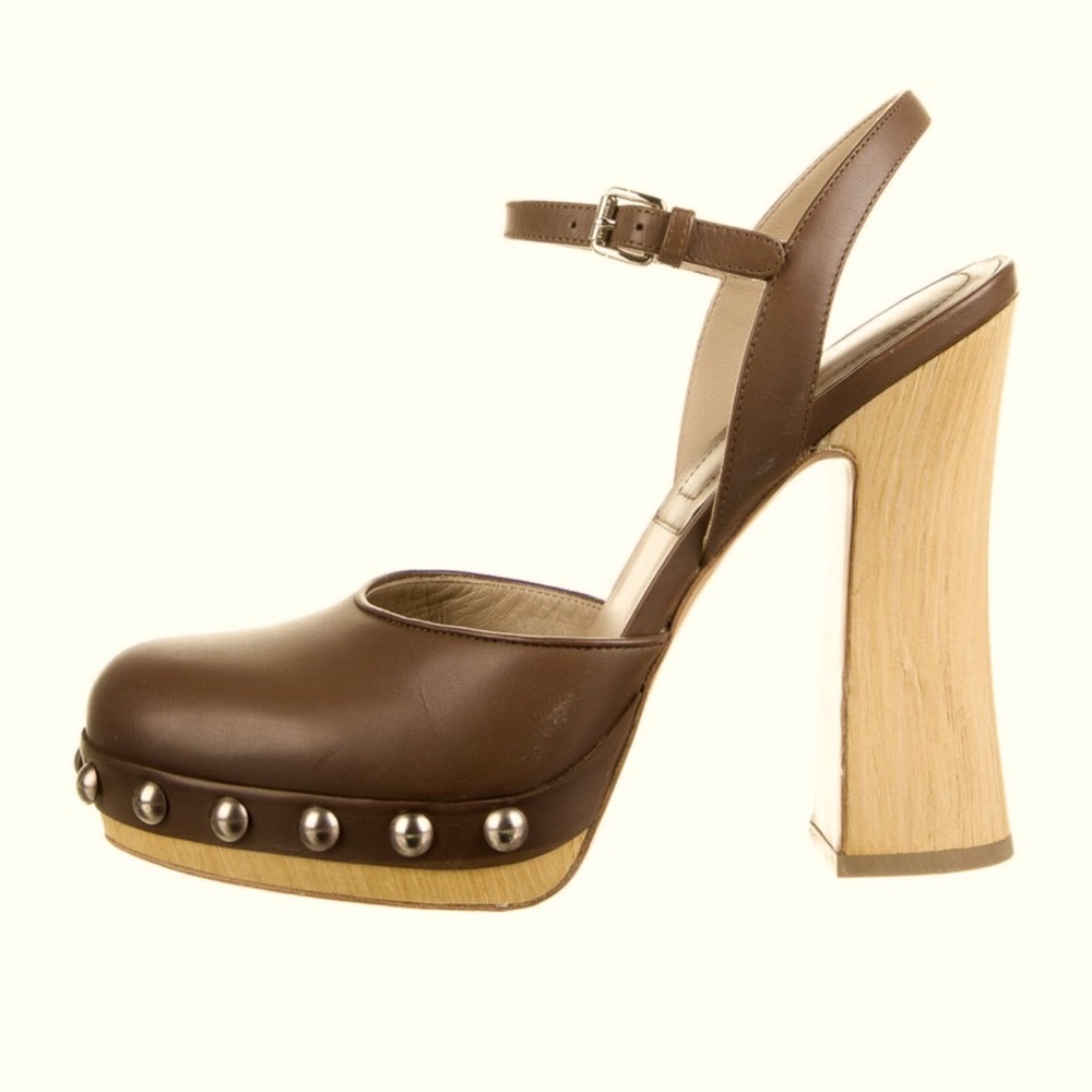 Michael Kors Collection Gail Runway Calf Leather Mary Jane Clogs